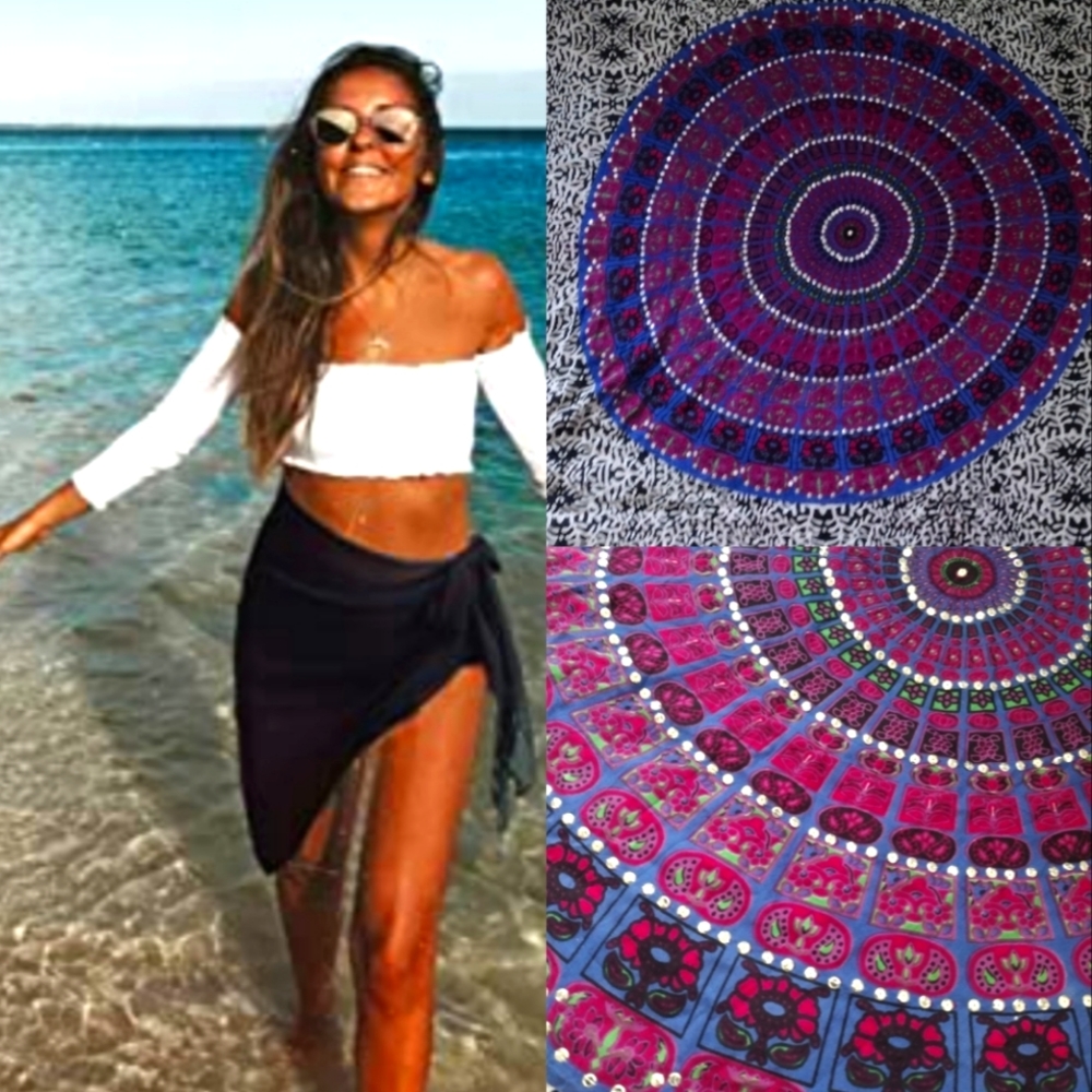 NWT Hawaiian Sarong Wrap Boho Rayon Swimsuit Cover Up